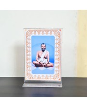 HiTechMart Sri Ramkrishna Paramahansa Dev Acrylic Photo Frame, Hindu God Idol Picture for Home, Office and Mandir, Decorative Frame for Pooja and Gifting