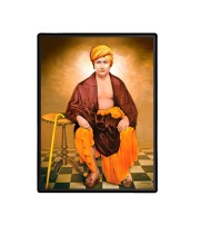 Swami Dayananda Saraswati Laminated Photo - 5x7 Inches, Divine Blessings for Home & Office and Temple Decoration