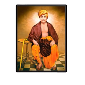 Swami Dayananda Saraswati Laminated Photo - 5x7 Inches, Divine Blessings for Home & Office and Temple Decoration