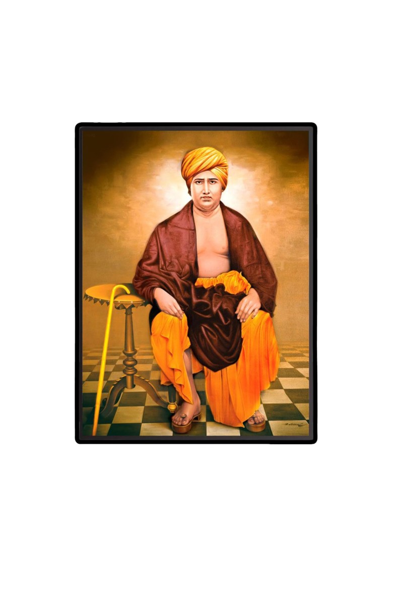 Swami Dayananda Saraswati Laminated Photo - 5x7 Inches, Divine Blessings for Home & Office and Temple Decoration