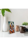 Car Desk/Table Top Lord Ram Lord Hanuman Acrylic L-Style Photo Stand - 2.5x3.5 Inches, Compact And Stylish Spiritual Display (F6712)