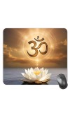 Customized Om Symbol Picture Sublimation Mouse Pad | 8 X 7.5 Inch | Smooth Cloth Surface | Non-Slip Rubber Base | Personalized Mousepad for Laptop & Desktop (F17033)