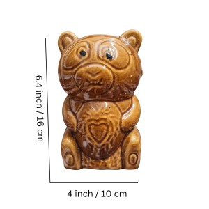 Ceramic Money Coins Holder | Home Decor Bear Design showpiece Kids Toys Organic & Eco-Friendly Coin, Holder Birthday Gift Item for Girls and Boys |Colour: Antique| Brown Ceramic Money Coins Holder | Home Decor Bear Design showpiece Kids Toys Organic & Eco-Friendly Coin, Holder Birthday Gift Item for Girls and Boys |Colour: Antique| Brown