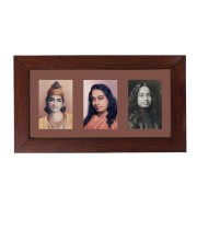 Sri Krishna, Sri Paramahansa Yogananda Color Photo Frame - 5x7 Inch, Elegant Religious Home & Temple Decor