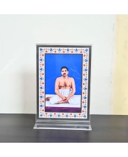HiTechMart Sri Anukul Chandra Thakur Acrylic Photo Frame, Hindu God Idol Picture for Home, Office and Mandir, Decorative Frame for Pooja and Gifting