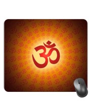 Customized Om Symbol Picture Sublimation Mouse Pad | 8 X 7.5 Inch | Smooth Cloth Surface | Non-Slip Rubber Base | Personalized Mousepad for Laptop & Desktop (F17027)
