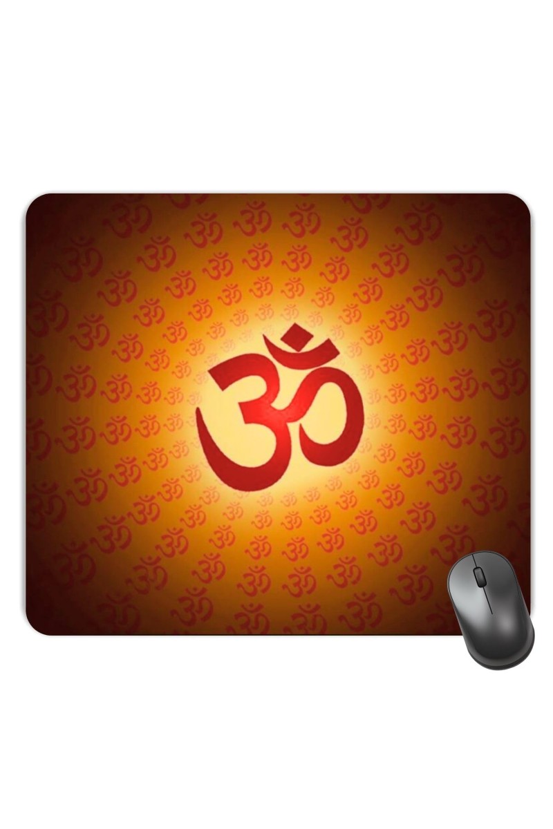 Customized Om Symbol Picture Sublimation Mouse Pad | 8 X 7.5 Inch | Smooth Cloth Surface | Non-Slip Rubber Base | Personalized Mousepad for Laptop & Desktop (F17027)