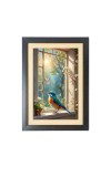The colorful bird Photo Frame Funny Animal and Bird Cartoon Art, Black color, 13x17 Inch