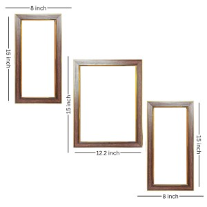 3-Pack Stunning flower painting Photo Frames - 2 Pieces 8x15 Inch & 1 Piece 12x15 Inch - Rustic Wall Art for Home & Office Decor - Botanical Wall Hanging for Living Room, Bedroom, or Workspace
