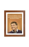 Bill Gates & Famous Quote Brown Frame, 16x20InchesInspirational Wall Art for Office, Home DecorIdeal Spiritual Gift