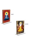 Guru Nanak Acrylic T-Style Photo Stand - 7x9 Inches, Compact and Stylish Spiritual Display, easily change 2 photos (Pack of 1)