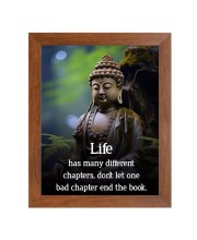 Buddha & Famous Quote Brown Frame, 10x14InchesInspirational Wall Art for Office, Home DecorIdeal Spiritual Gift