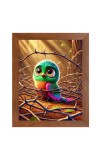 AI Funny Cute Bird Art Picture for Kids - 14x18 inches, Brown Color - Perfect Wall Decor for Children's Room