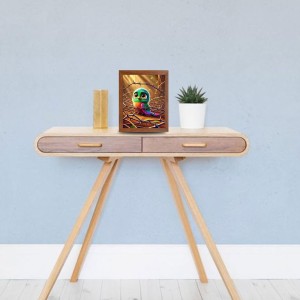 AI Funny Cute Bird Art Picture for Kids - 12x16 inches, Brown Color - Perfect Wall Decor for Children's Room