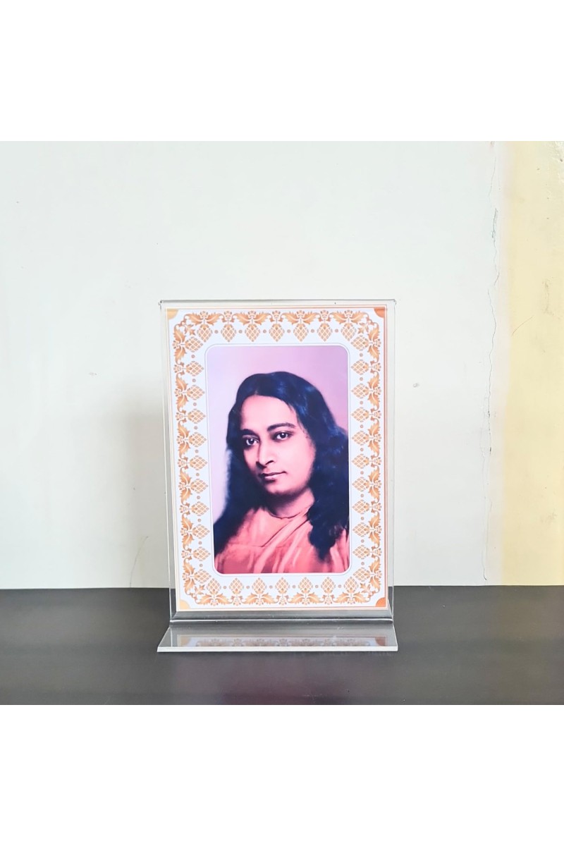 HiTechMart Paramahansa Yogananda Acrylic Photo Frame, Hindu God Idol Picture for Home, Office and Mandir, Decorative Frame for Pooja and Gifting