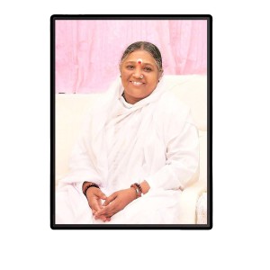 Mata Amritanandamayi (Amma) Laminated Photo - 11x13 Inches, Divine Blessings for Home & Office and Temple Decoration