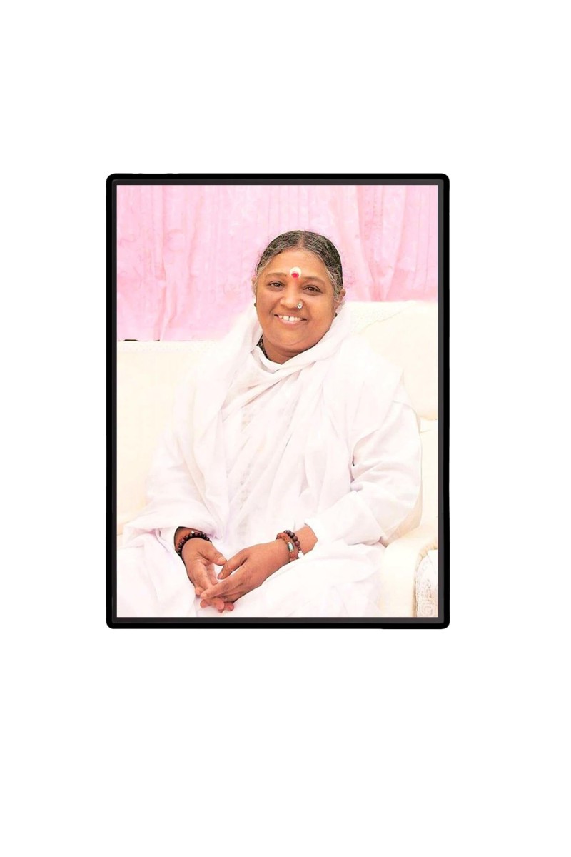 Mata Amritanandamayi (Amma) Laminated Photo - 13x15 Inches, Divine Blessings for Home & Office and Temple Decoration
