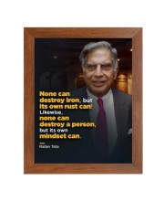 Shree Ratan Naval Tata & Famous Quote Brown Frame, 12x16InchesInspirational Wall Art for Office, Home DecorIdeal Spiritual Gift