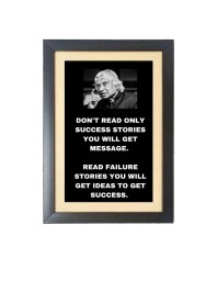A. P. J. Abdul Kalam & His Famous Quote Photo Frame - Brown Frame, 11x15 Inches, Perfect for Office & Wall Decoration, Ideal Gift