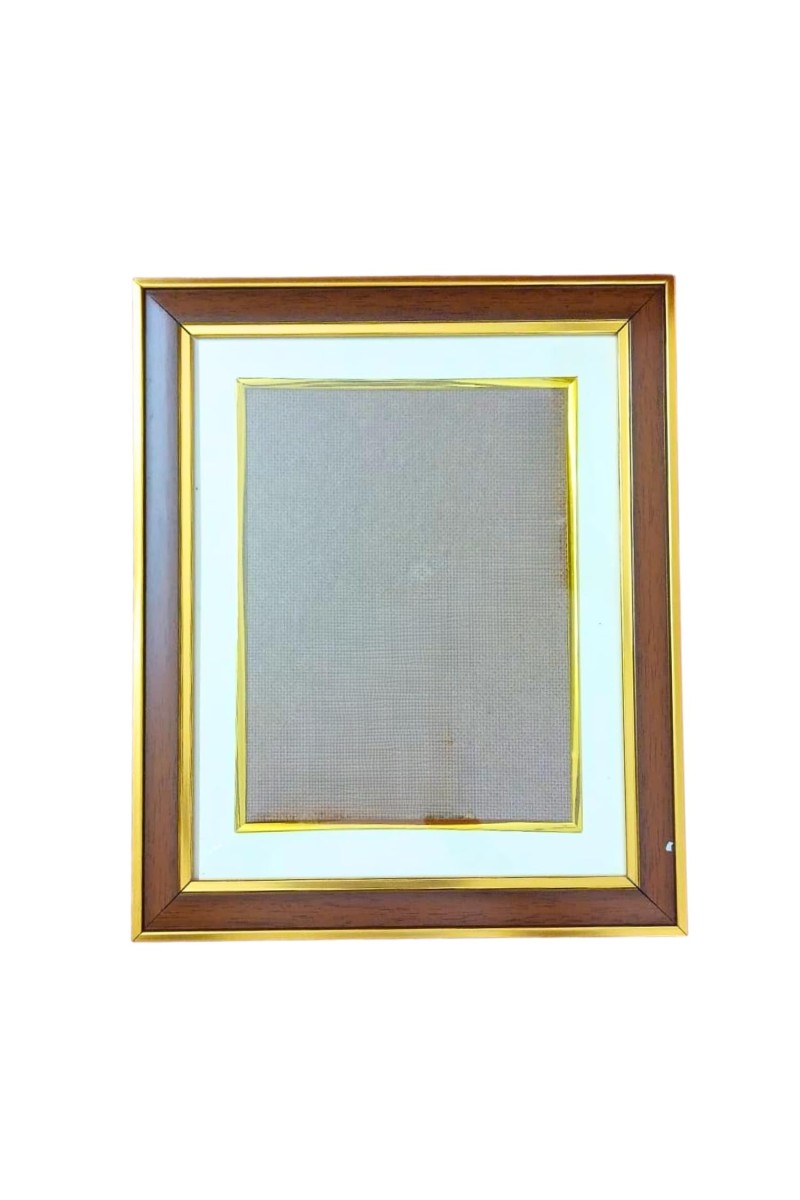 Premium Wooden Photo Frame with Golden Border | Classic Wall & Tabletop Display Frame for Home & Office Décor | Suitable for Certificates, Photos & Artwork (Brown & Golden)