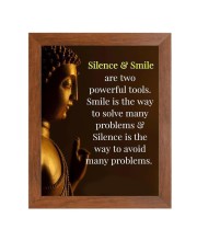 Buddha & Famous Quote Brown Frame, 12x16InchesInspirational Wall Art for Office, Home DecorIdeal Spiritual Gift