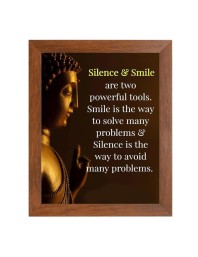 Buddha & Famous Quote Brown Frame, 14x18InchesInspirational Wall Art for Office, Home DecorIdeal Spiritual Gift