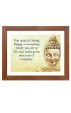 Buddha & Famous Quote Brown Frame, 10x14InchesInspirational Wall Art for Office, Home DecorIdeal Spiritual Gift