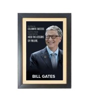 Bill Gates & His Famous Quote Photo Frame - Black Frame, 11x15 Inches, Perfect for Office & Wall Decoration, Ideal Gift