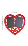 HiTechMart Romantic Red Heart-Shaped Double Photo Frame – Love-Themed Home Décor, 4x6 Inches (10x15cm) – Perfect for Couples, Weddings, Anniversaries & Valentine’s Day Gift
