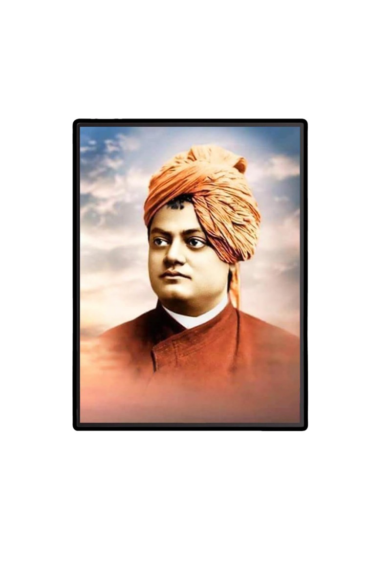 Swami Vivekananda Laminated Photo - 5x7 Inches, Divine Blessings for Home & Office and Temple Decoration