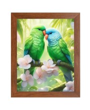 AI Funny Birds Art Picture for Kids - 10x14 inches, Brown Color - Perfect Wall Decor for Children's Room