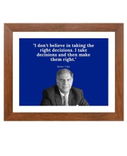 Shree Ratan Naval Tata & Famous Quote Brown Frame, 12x16InchesInspirational Wall Art for Office, Home DecorIdeal Spiritual Gift
