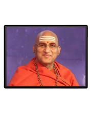 Swami Avdheshanand Giri Laminated Photo (11x13 Inches Without glass) Divine Blessings for Table and Walls,Home & Office and Temple Decoration