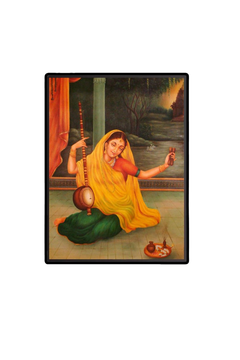 Meera bai Laminated Photo - 9x11 Inches, Divine Blessings for Home & Office and Temple Decoration