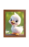 AI Funny Cute Duck Art Picture for Kids - 10x14 inches, Brown Color - Perfect Wall Decor for Children's Room
