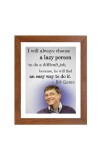Bill Gates & Famous Quote Brown Frame, 14x18InchesInspirational Wall Art for Office, Home DecorIdeal Spiritual Gift