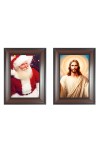Classic Brown Wooden Photo Frame Set of 2 | Wall & Tabletop Display | Ideal for Home Décor, Office, Certificate & Artwork | Durable MDF Back with Glass Front (14x10)
