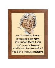 A P J Abdul Kalam & Famous Quote Brown Frame, 16x20InchesInspirational Wall Art for Office, Home DecorIdeal Spiritual Gift