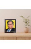 Hitech Sales Ratan Tata Photo Frame for Home Decoration and Gift (Wall and Tabletop, Rectangular, Polystyrene Frame, Printed Photo, 24 x 29 cm, Black)