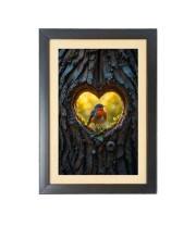 The lovely bird Black Photo Frame Funny Animal and Bird Cartoon Art