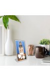Car Desk/Table Top Nigamananda Paramahansa Acrylic L-Style Photo Stand - 2.5x3.5 Inches, Compact And Stylish Spiritual Display (F6691)