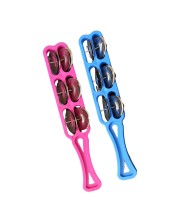 HiTehMart Traditional Hand Kartal/Khartal Manjira – 3-Line Hand Cymbals for Bhajan, Kirtan & Aarti – Lightweight & Durable Percussion Instrument (Pack of 2, Multi-Color)