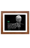 Bill Gates & Famous Quote Brown Frame, 12x16InchesInspirational Wall Art for Office, Home DecorIdeal Spiritual Gift