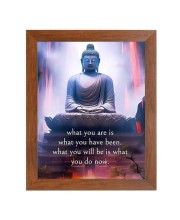 Buddha & Famous Quote Brown Frame, 12x16InchesInspirational Wall Art for Office, Home DecorIdeal Spiritual Gift
