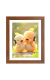 AI Funny Cute Duck Art Picture for Kids - 14x18 inches, Brown Color - Perfect Wall Decor for Children's Room