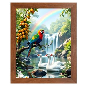 AI Funny Birds Art Picture for Kids - 18x22 inches, Brown Color - Perfect Wall Decor for Children's Room AI Funny Birds Art Picture for Kids - 18x22 inches, Brown Color - Perfect Wall Decor for Children's Room