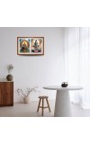 Lord kartikeya and shiva Photo Frame - 17x21Inches - Spiritual Artwork for Home Decor, Puja Room and Office Decoration