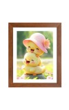 AI Funny Cute Duck Art Picture for Kids - 12x16 inches, Brown Color - Perfect Wall Decor for Children's Room