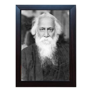 Hitech Rabindranath Tagore B&W Framed Laminated photo frame for table, Study & living room, gifts (Pvc Frame and Front face - Glass, 8 x 6 inch) Hitech Rabindranath Tagore B&W Framed Laminated photo frame for table, Study & living room, gifts (Pvc Frame and Front face - Glass, 8 x 6 inch)