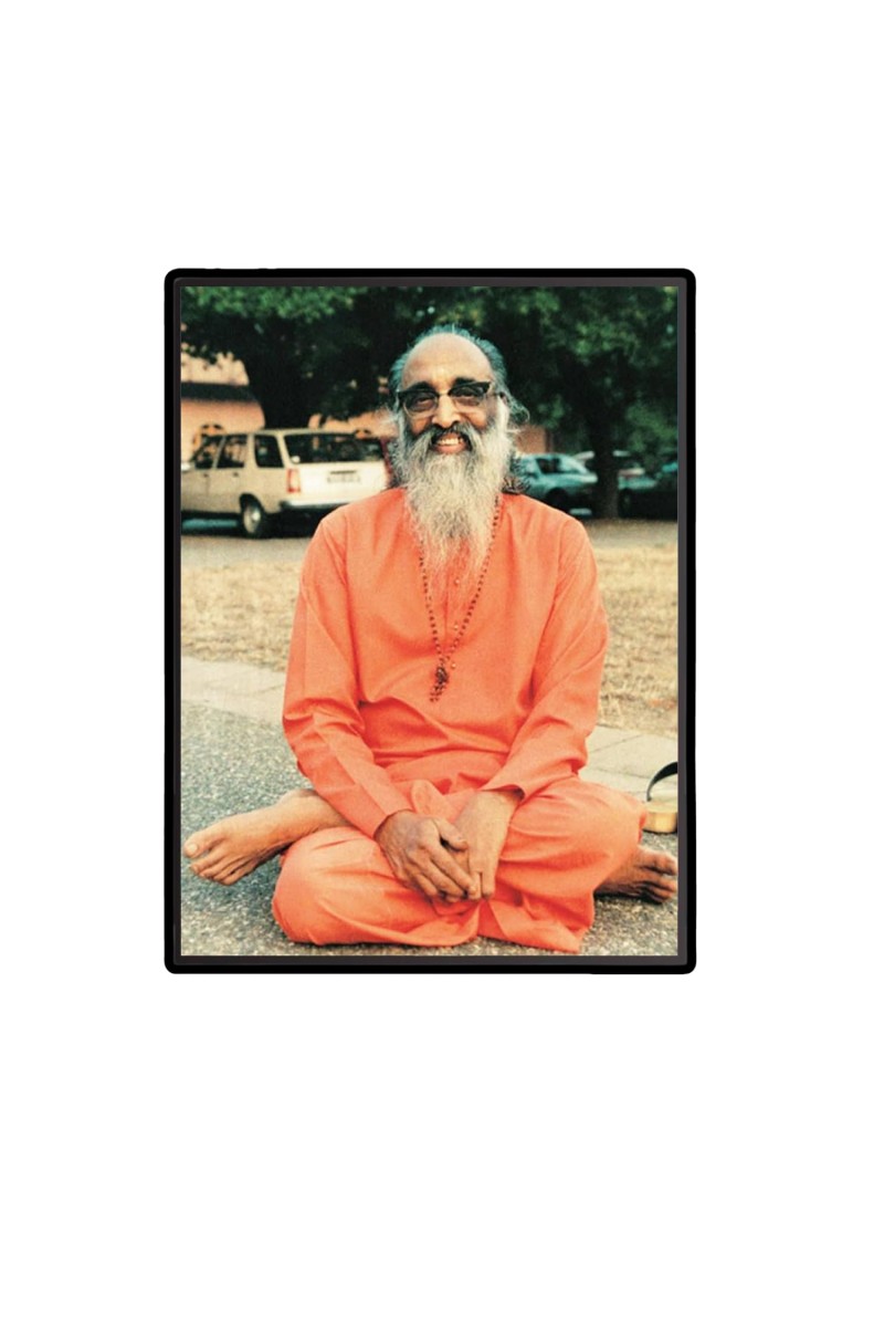 Swami Chinmayananda Laminated Photo - 5x7 Inches, Divine Blessings for Home & Office and Temple Decoration